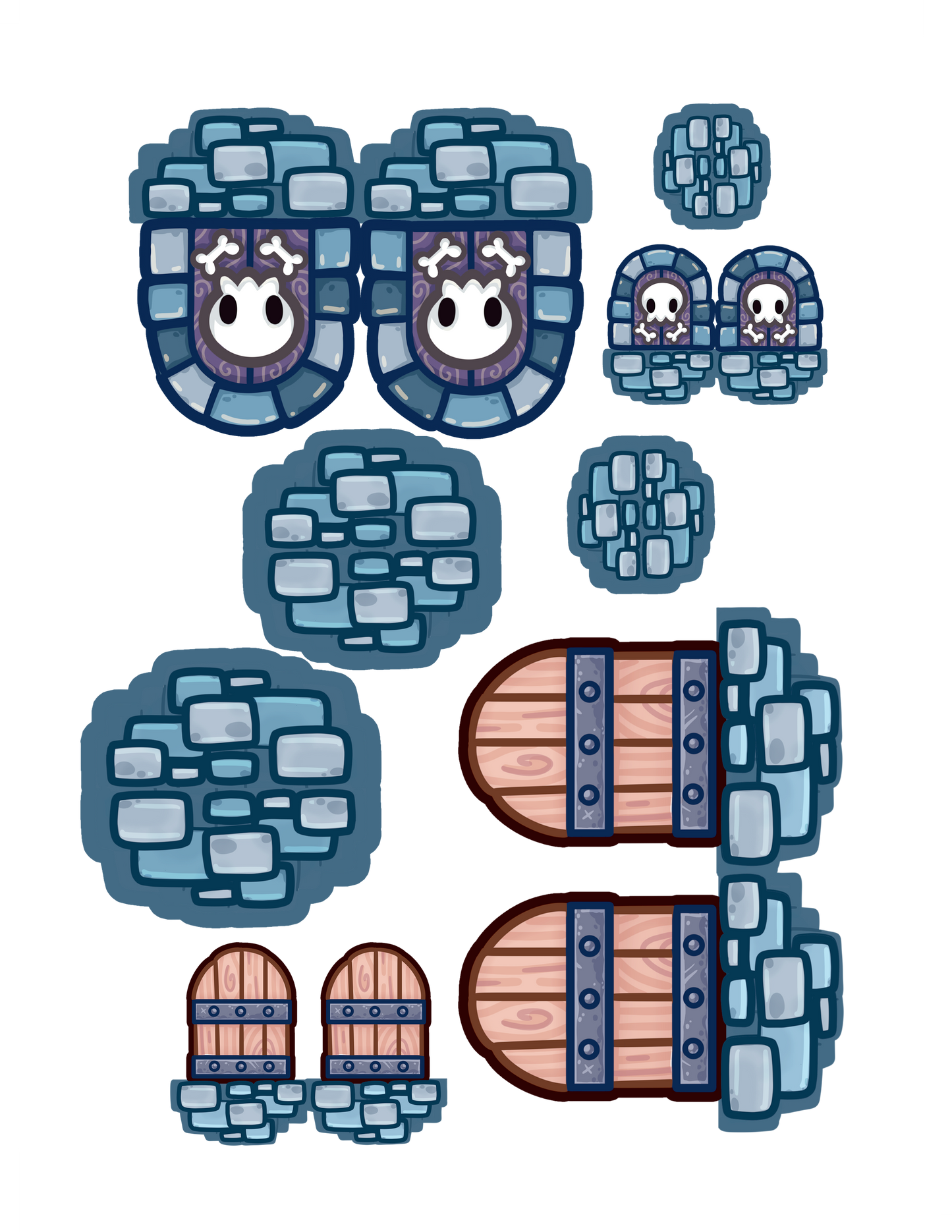 PDF Printable doors for dungeons ttrpg games