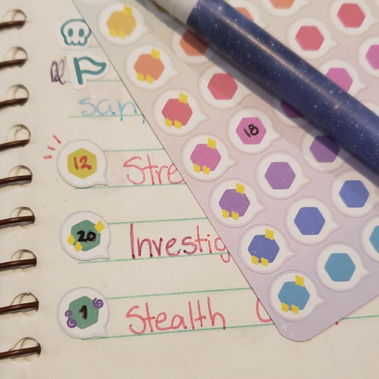 Check Stickers for ttrpg journaling – Papelchemy